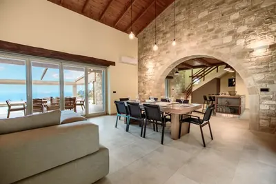Image de Villa Kalithea, with indoor heating pool, unlimited sunset views to the ocean.