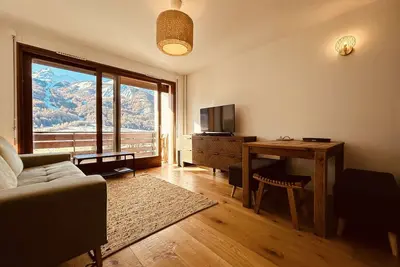 Image de Studio cabine 4 pers. à Monêtier-les-Bains, parking, balcon avec vue montagne