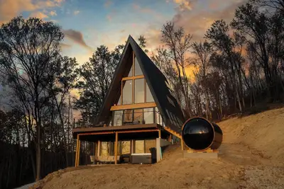 Image de Diamond View Pa: A-Frame~Hot Tub~Sauna~Panoramic Mountain Views