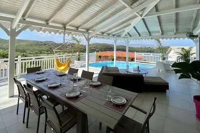 Image de Ti Paradi, villa 12 pers, 2 piscines, vue golf mer