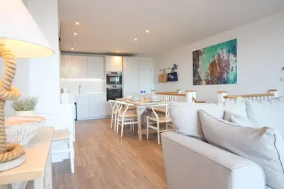 Coastal apartment with sea views.