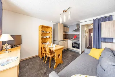 Image de Studio moderne 22m² pour 4 pers. , balcon, au pied des pistes