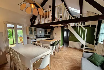 Image de Maison avec grand jardin à 1 km de la plage. Idéale pour les familles.