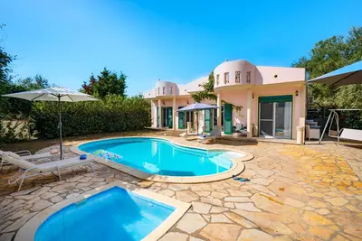 Escape to Villa Zaira, your serene haven near Corfu's Halikounas Beach