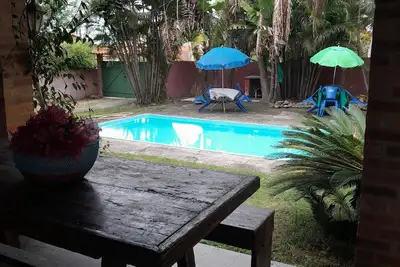 Image de 2-storey colonial mansion 400 m from the beach. Large balcony, swimming pool, barbecue.