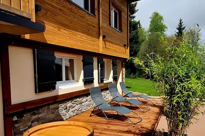 Image de Nouveau:location Chalet rénové a 5mn de Gérardmer vue montagne \nterrain clos