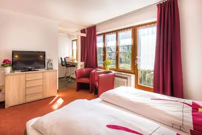 Image de Studio 'Gästehaus Wolfgang Mittersee -4-' avec vue sur les montagnes, jardin partagé et Wi-Fi