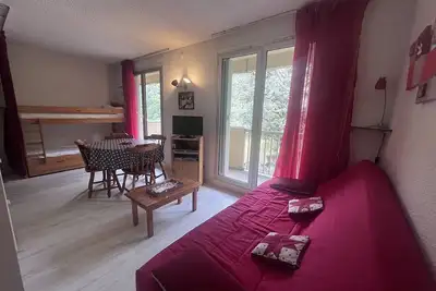 Image de Studio charmant avec balcon face aux montagnes