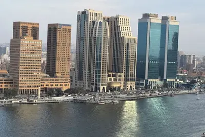 Image de Cairo panoramic Nile window has a 3-bedroom, wide reception high speed WiFi, Ac.