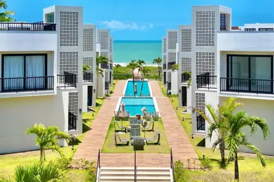 Image de Ground Floor Apartment 3/4 (2 Suites) Cond. Feet in the Sand – Quinta das Lagoas Beach
