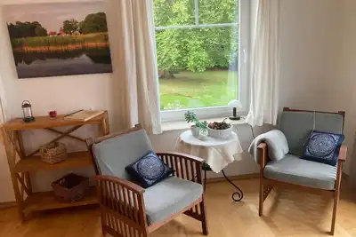 Image de Appartement 'Seeblick Kummerow' avec vue sur le lac, terrasse partagée et Wi-Fi