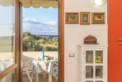 Image de Maison de vacances 'Bouganville' avec vue sur montagne, jardin privé et climatisation