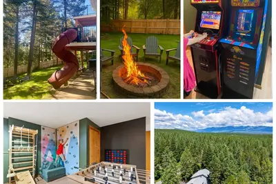 MountainViews, 5 KingBeds, HotTub, 9FtTubeSlide, Arcade Games