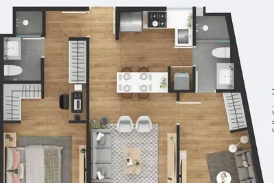 Image de Modern 2-bedrooms apart. with fitness room, Wi-Fi and in the charming Miraflores