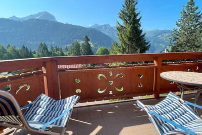 Image de Location saisonnière à Gryon (Vd) bel appartement de 3. 5p de 85m² vue montagnes.