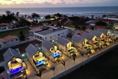 Image de Cabin with pool at Farol Velho Beach