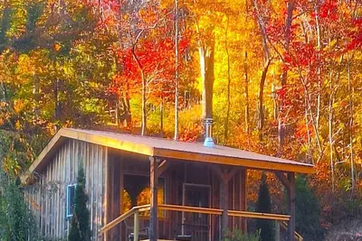 Cozy Cabin, private, romantic, wood stove, WiFi, mountains, Nc