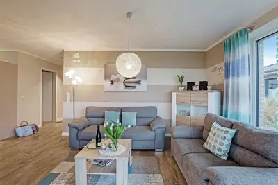\"Pure relaxation in the Relax Bungalow Muschelstrand on Fehmarn! \"