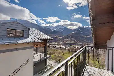 Image de Appartement \"A1\" avec vue sur les montagnes, jardin partagé et Wi-Fi