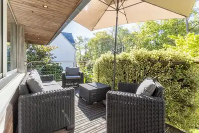 Maison de vacances 'Maison De Kerobistin - Plage À 150m' avec vue sur la mer, Wi-Fi et climatisation