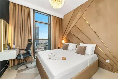Image de Stylish New 1-bedroom apartment Walk to Burj Khalifa & Dubai Mall