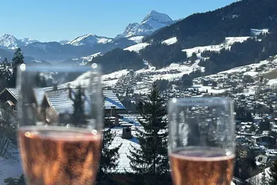 Image de Bel appartement T4 Megeve vue magique accès piste et village