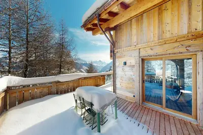 Image de Chalet cosy Ă Vex avec balcon