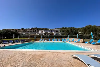 Modern apartment with sea view and pool
