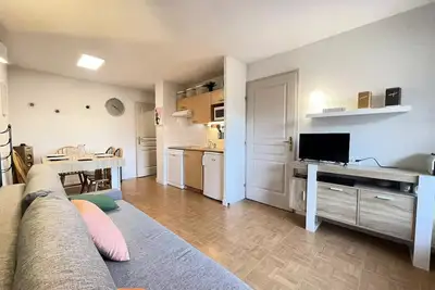 Appartement six personnes, résidence avec piscine au pied des pistes