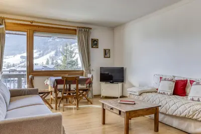 Image de Studio cabine à Megève pour 4 pers, avec balcon, animaux admis, proche télécabine