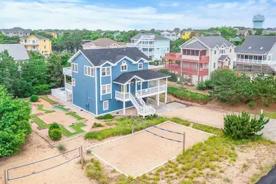 Oceanside home in Duck Nc with private mini golf course!
