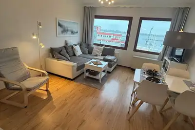 \"Experience pure relaxation: modern vacation apartment with lake view on the Baltic Sea! \"