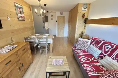 Image de Studio à Megève avec parking souterrain et casier à skis