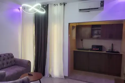 1-bedroom 1-living apartment in vibrant Cotonou with WiFi, Ac