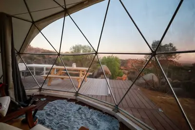 Image de A Quiet Fireside Retreat in a Scenic Glamping Dome