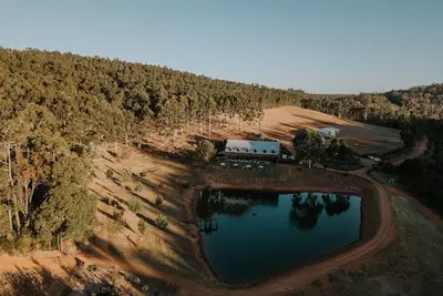 Image de Secluded luxury lodge surrounded by truffle trees, forest, river and dams