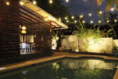 Image de Charming 3-bedroom beach cabin with Starlink WiFi, Ac in enchanting Tamanique