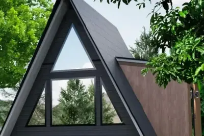 Image de Luxurious, studio-styled, A-frame cabin nestled on the Woods & Co Weddings + Events property