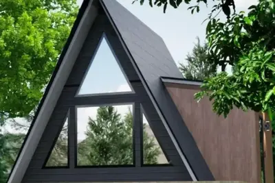 Image de Luxurious, studio-styled, A-frame cabin nestled on the Woods & Co Weddings + Events property