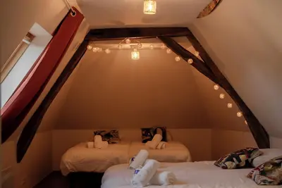 Image de Chambre dortoir 4 lits dans dépendance du Château avec vue sur la Loire