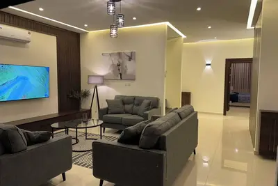 Image de Contemporary apartment with a scenic view