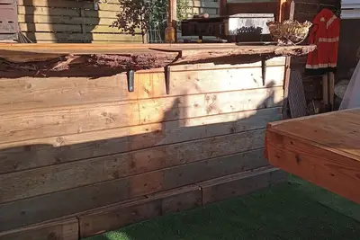 Image de maison atypique et calme vue sur forêt