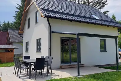 Image de Luxurious, newly built vacation home near the Lipno reservoir with sauna.