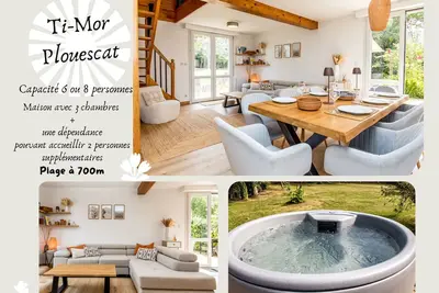 Ti Mor - Jolie maison pour 6 ou 8 personnes à 700m de la mer