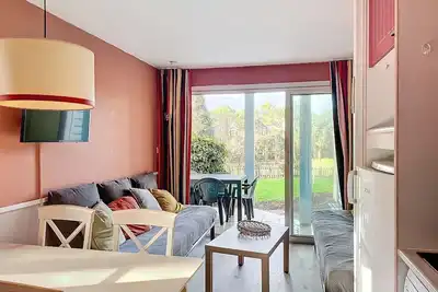 Image de T2 cabine à Moliets plage avec terrasse et piscine