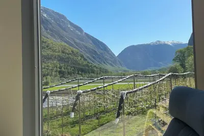 Jordeplegarden holiday home. Two buildings with great views.