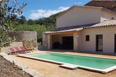 Image de Mas rénové en Cévennes, tout confort, piscine, nature sur propriété de 6 ha.