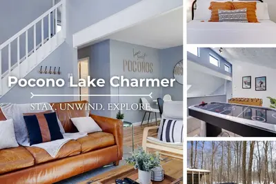Image de Pocono Lake Charmer: Lakeview Retreat for 10