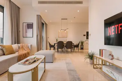 Image de 23thFloor L81 view 3br in The MarQ 6star Condo w Free Pool Gym