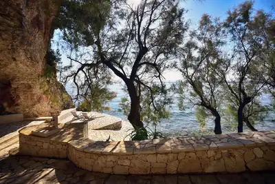 Unique luxury villa direct access to a private beach infinity pool 20mns Corfu
